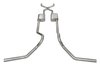 Crossmember Back X-Pipe Exhaust System with Turbo Pro Mufflers for 1965-1974 Ford Truck 2WD [2.500 in.] - image 2