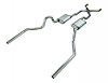 Crossmember Back High-Tuck X-Pipe Exhaust System with 18 in. Turbo Pro Mufflers for 1968-1972 Chevrolet Chevelle [2.500 in.] - image 1
