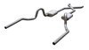 Crossmember Back High-Tuck X-Pipe Exhaust System with 18 in. Turbo Pro Mufflers for 1968-1972 Chevrolet Chevelle [2.500 in.] - image 2