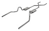 Crossmember Back H-Pipe Exhaust System with Turbo Pro Mufflers for 1964-1972 GM A-Body [3 in.] - image 1