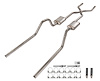SGB45R H-Pipe Crossmember-Back Exhaust Kit 2.5 in. for 1965-1970 Chevrolet Impala [Race Pro Mufflers] - image 1