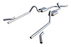 Crossmember Back X-Pipe Exhaust System with Turbo Pro Mufflers for Select 1955-1957 Chevrolet Tri-Five [2.500 in.] - image 1
