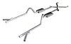 Crossmember Back X-Change Exhaust System with Turbo Pro Mufflers for Select 1955-1957 Chevrolet Tri-Five [2.500 in.] - image 1