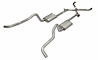 Crossmember Back X-Change Exhaust System with Turbo Pro Mufflers for 1955-1957 Chevrolet Tri-Five Nomad, Wagon [2.500 in.] - image 1