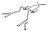 Crossmember Back H-Pipe Exhaust System with Turbo Pro Mufflers for Select 1955-1957 Chevrolet Tri-Five [2.500 in.] - image 1