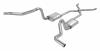 Crossmember Back H-Pipe Exhaust System with Turbo Pro Mufflers for 1955-1957 Chevrolet Tri-Five Nomad, Wagon [2.500 in.] - image 1