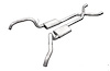 Crossmember Back X-Pipe Exhaust System with Turbo Pro Mufflers for 1967-1969 GM F-Body [2.500 in.] - image 1