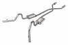 Crossmember Back X-Pipe Exhaust System with Turbo Pro Mufflers for 1978-1988 Chevy El Camino (Non-SS) [2.500 in.] - image 1