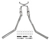 Crossmember Back X-Pipe Exhaust System with Turbo Pro Mufflers for 1963-1966 GM C10 Truck [2.500 in.] - image 1