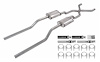 Crossmember Back X-Pipe Exhaust System with Turbo Pro Mufflers for 1955-1959 Chevrolet Truck 2WD [2.500 in.] - image 1