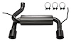 SJJ20SB Dual-Exit Axle-Back Stainless Steel Exhaust System w/Street Pro Muffler For 2007-2018 Jeep Wrangler JK, JKU [Black] - image 1