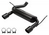 SJJ20SB Dual-Exit Axle-Back Stainless Steel Exhaust System w/Street Pro Muffler For 2007-2018 Jeep Wrangler JK, JKU [Black] - image 2