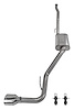 SJJ51S Cat-Back Exhaust System with Street Pro Muffler Fits Select Jeep Gladiator JT Rubicon with 3.6L Engine [Polished Tip] - image 1