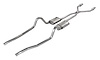 Crossmember Back H-Pipe Exhaust System with Turbo Pro Mufflers for 1975-1976 Mopar A-Body [2.500 in.] - image 1