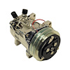 047090 Sanden SD709 Compressor w/Double V-Groove Pulley [Chrome] - image 1