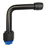 121056 Extended Bulkhead Black O-Ring Heater Fitting for 0.625 in. Hose [90-Degree, #10] - image 1