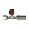 355110 Beadlock Reduced Barrier Hose O-Ring Fitting [Straight w/Service Port, #6] - image 1