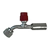 355210 Beadlock Reduced Barrier Hose O-Ring Fitting [45-Degree w/Service Port, #6] - image 1