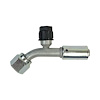 355220 Beadlock Reduced Barrier Hose O-Ring Fitting [45-Degree w/Service Port, #8] - image 1