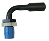 359820 Bulkhead Beadlock Reduced Barrier Black Male Hose Fitting [90-Degree, #8] - image 1