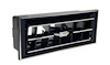 491792 Louver for 2-1/2 Inch Hose, 2-3/16 Inch x 5-25/64 Inch x 1-15/32 Inch, Black [Chrome Accents] - image 1