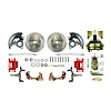 64 - 72 A Body 2 drop spindle Front Wheel Power Disc Conversion w/ Braided Stainless Red Powder Coat - image 1