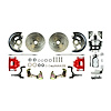 67 - 69 Camaro / Firebird and 68-74 Nova Front Wheel Power Disc Conversion w/ Braided Stainless Red - image 1