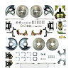 64 - 72 A Body 2 drop spindle 4 Wheel Power Disc Conversion w/ Braided Stainless Black Powder Coat D - image 1