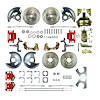 4 Wheel Disc Brake Conversion Kit 1964-1972 GM A-Body Red Powder Coated Calipers - image 1