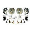 64- 72 Disc Brake Wheel Kit W/ Drilled/Slotted Black PC & SS Hose - image 1