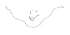 61 Manual Drum - Front Brake Line kit - Stainless 3 Pcs. - image 1
