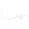 66 Pwr. Drum - Front Brake Line Kit 3 Pcs. - image 1