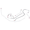 68 -72 Std. Drum - Front Brake Line Kit 6 Pcs. - image 1