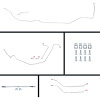 65 GTO/Cutlass Manual 4 Wheel Disc Conversion Complete Brake Line Kit 26 Pcs. Stainless - image 1