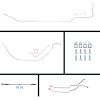 71 GTO/Cutlass Cnvt Manual 4 Wheel Disc Conversion Complete Brake Line Kit 26 Pcs. Stainless - image 1