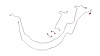 55 -57 Dual M.C. Std. Front Disc Conv. - Front Brake Line Kit - Stainless 6 Pcs. - image 1