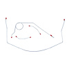 58 Pwr. Brakes - Front Brake Line Kit 4 Pcs. - image 1
