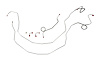 58 -64 Dual M.C. Disc Conv. - Front Brake Line Kit - Stainless 6 Pcs. - image 1
