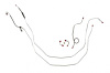 58 -64 Dual M.C. Disc Conv. Non-Power Front Brake Line Kit 6pcs. Stainless - image 1