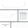 65 Full Size Chevy Manual Disc Conversion Complete Brake Line Kit 24 Pcs. - image 1