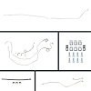 58 Full Size Chevy Power 4 Wheel Disc Conversion Complete Brake Line Kit 26 Pcs. - image 1