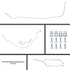 67 Full Size Chevy Power 4 Wheel Disc Conversion Complete Brake Line Kit 24 Pcs. - image 1