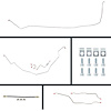 68 Full Size Chevy Power 4 Wheel Disc Conversion Complete Brake Line Kit 24 Pcs. - image 1