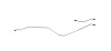 58 All Cars Rear Disc Conversion - Rear Axle Brake Lines 2 Pcs. Stainless - image 1