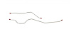 65 -66 Rear Disc - Rear Axle Brake Lines 2 Pcs. - Stainless - image 1