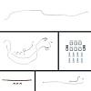 59 Full Size Chevy Power 4 Wheel Disc Conversion Complete Brake Line Kit 26 Pcs. Stainless - image 1