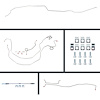 63 Full Size Chevy Power Disc Conversion Complete Brake Line Kit 26 Pcs. Stainless - image 1
