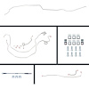64 Full Size Chevy Power 4 Wheel Disc Conversion Complete Brake Line Kit 26 Pcs. Stainless - image 1