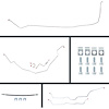 68 Full Size Chevy Power Disc Conversion Complete Brake Line Kit 24 Pcs. Stainless - image 1