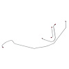 64 -65 Malibu Std. Drum - Front Brake Line Kit 3 Pcs. - image 1